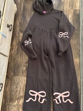 Women Bow sweatshirt/sweatpants